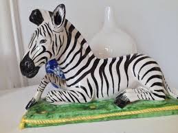 Vintage Meiselman Imports Italian Zebra Figurine Italy Large Etsy Figurines Italian Ceramics Animal Print Rug
