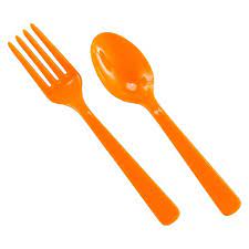 Fork spoon knife clip art eps vector of fork spoon knife clip art 13kb 285x298: 16ct Orange Disposable Fork Spoon Set Target