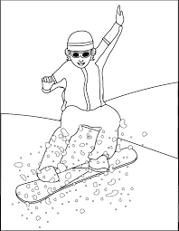 Snowboarding coloring pages for childrens printable for free. Coloring Pages Snowboarding