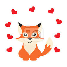 Coloriage animaux mignon bebe renard jecoloriecom. Dessin Anime Mignon Renard Coeur Affiches Murales Posters Nubes Belle Fox Myloview Fr