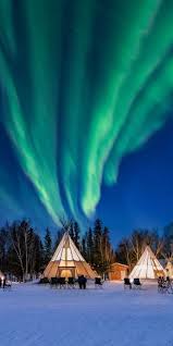 Wallpaper 77 Manzara Kuzey Isiklari Dogada Kampcilik