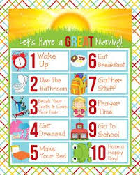 free printable childrens schedules kids schedule morning