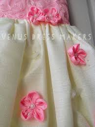 Pin By Venus Dress Makers On Venus Dress Makers Kids Frock Collection Fabric Flowers Diy Flower Fabric Pattern Cloth Flowers