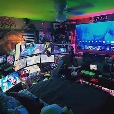 Features videos / gifs webpages video streams shaders games & applications screen savers automation lively api taskbar can set unity, godot games and any application as wallpaper. Futuristic Gaming Room Wallpaper Novocom Top