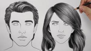 The bottom of the shape curves. How To Draw Hair Male Female Ultimate Tutorial Youtube