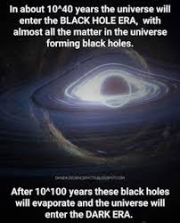 Black Hole Era To Dark Era In 2020 Black Hole Black Hole Theory Astronomy Facts