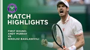 Andy murray vs nikoloz basilashvili. Andy Murray Vs Nikoloz Basilashvili First Round Highlights Wimbledon 2021 Youtube
