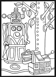 Robots Elementary Art Classroom Robot Art Coloring Pages