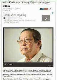 Genel sekreteri, 1999'dan 2004'e kadar on yılın yarısında 2. Cerita Harian Lim Kit Siang Dead Lim Kit Siang Mati Lim Kit Siang Meninggal Dunia