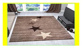 Teppich braun/beige teppich braun/beige für z.b wohnzimmer maße: Vimoda Teppich Modern Jugendstil Braun Beige Kurzflor Stern Muster