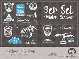 Seasons are periods in a year marked by specific weather conditions, temperatures and length of day. Plotter Datei Winter Season 3er Set