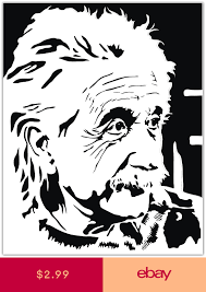 Albert Einstein Car Bumper Window Sticker Decal 4 X5 Albert Einstein Silhouette Art Einstein