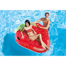Giant inflatable pool float smiling face floating mat for adults related pvc inflatable swimming float bed pictures attached as below related hot sale products. Intex Strawberry Island Floating Swimming Pool Mat Inflatable Pool Spa Supplies From Discount Leisure Products Uk