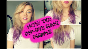 This icy purple/blue blend has a hint of white strung throughout for that icy hot appeal that's downright fabulous. How To Dip Dye Hair Purple Melissa Mixes Youtube