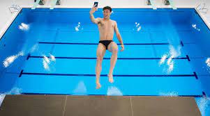 Five weeks before his 14th birthday daley appears as unaffected in person as he is extraordinary on the diving board. tom daley and matty lee pip china to win olympic diving gold at last read more Tom Daley Takes Selfies To Another Level With Mid Air Diving Photos Bailiwick Express