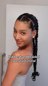 How to Do Flip Braid Ponytail with Rubber Bands