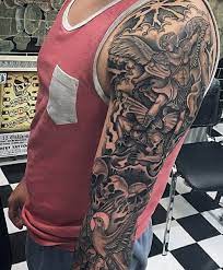Very tranquil and graceful forearm and shoulder angel tattoo. Top 73 St Michael Tattoo Ideas 2021 Inspiration Guide