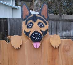 Ready To Ship German Shepherd Fence Peeker Gsd Yard Art Mothers Day By Nwoutdoor On Etsy Yard Art Crafts Wood Yard Art Yard Art