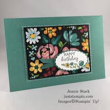 Stampin up card ideas 2021. Flower Field Oval Occasions Just Stampin