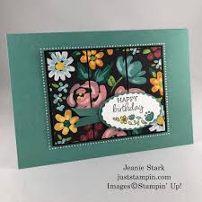 Demonstrator ideas include stampin' up! Flower Field Oval Occasions Just Stampin