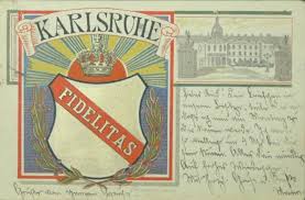 Karlsruhe fidelitas shot glass germany castle shield. Ak Karlsruhe Fidelitas Karte On Karlsruhe Mit Dem Stadtwappen Rechts Mit Residenz Farbige Lithographie Von Karlsruhe Sehr Gut 1905 Antiquariat Braun