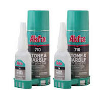 Akfix 710 Kit de piedra y mármol (pegamento CA 1.70 oz.) con activador de  adhesivo en aerosol (6.70 fl oz.)