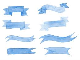 All Kinds Of Clip Art Watercolor Banners Etc Ribbon Banner Blue Watercolor Banner