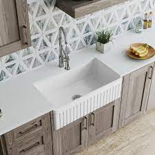 With the same overall size of the 405 and 406 models, the 407l is divided into two unequal sized bowls, and can be ordered in reverse formats. Mr Direct 411 Fireclay Single Bowl Farmhouse Kitchen Sink Contemporary Kitchen Sinks By Mr Direct Sinks And Faucets