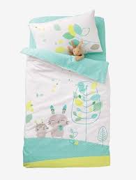 Vertbaudet Funda Nordica Otono En El Parque Blanco Verde 21 99 Kid Beds Baby Duvet Kid Room Decor