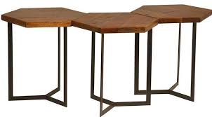 By nathan james (12) $ 146 48 $ 155.00. Side Table Set Of 3 Hexagon Connecting Reclaimed Wood Industrial Coffee Table Sets By Euroluxhome Houzz