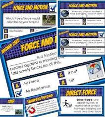 Force And Motion Question Cards Definitions Pdf File 50 Cards Science Education Force And Motion Question Cards Force
