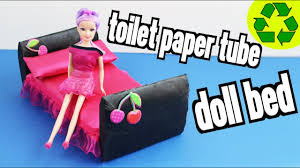 Diy barbie tufted bed made from a cereal box and cardboardsfollow us on facebook and instagram: How To Make A Doll Bed With Toilet Paper Rolls Super Easy Doll Crafts Simplekidscrafts Youtube