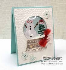 What Did One Snowman Say To The Other Snowman Lost Stampin Up Snowman Snow Globe Shaker Card Featuring Holiday Catalog 2019 Cardmaking Supplies By P Homemade Christmas Cards Shaker Cards Card Making Supplies
