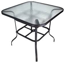 Patio dining table from the pelham bay collection accommodates 6 chairs, making it perfect for dining and entertaining. Oroville 42 Bar Height Glass Top Table Transitional Outdoor Dining Tables By Patio Retreat Houzz