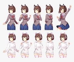 Doki doki literature club plus! Transparent Doki Doki Png Doki Doki Literature Club Sprites Png Download Transparent Png Image Pngitem