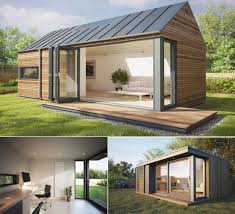 With Increasing Number Of Self Employed People Working From Home There Has Been A Surge In Demand Casas Modernas Pequenas Exteriores De Casas Estudio Quintal