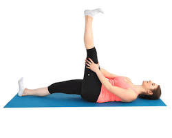 Image of Lying hamstring stretch exercise