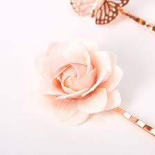 Buy refreshing pink stem artificial rose flowers from yatai. Rose Gold Butterfly Flower Hair Pins Pink 6 Pack Claire S