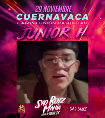 “Junior H” regresa a Cuernavaca con el cierre de su Tour 2024, no se pueden  perder el gran espectáculo que está preparando solo para ustedes 🔥, 🎟️  Boletos ya disponibles aquí ⬇️⬇️⬇️, ...