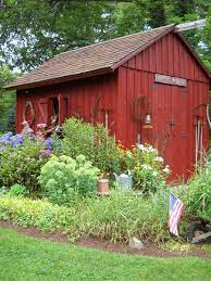 Lovely Barn Garden Shed Samantha This Would Be Great Around Your Barn Backyard Barns Sheds Painted Shed