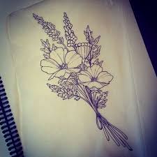 Purple flower and crescent moon tattoo. Home Blend Of Bites Bouquet Tattoo Flower Bouquet Tattoo Lavender Tattoo