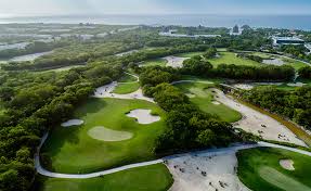 It straddles the coastal federal highway 307, along the caribbean. The Grand Mayan Riviera Maya Vidanta