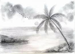 Black And White Beautiful Scenery Drawing Landscape Drawing Ideas Awesome Nature Scenry Sketch Ideas Pencil Drawings Landscape Ideas Pencil Modern Drawing Scenery Landscape Sketch Easy Nature Drawings
