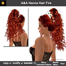 Then, part your hair in a middle zigzag style and tie them at the back of your head. Second Life Marketplace A A Hanna Hair Fire Special Color Curly Half Updo With Menu Colorable Ribbon