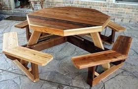 Our rustically stylish, handcrafted tables are made to order, and can seat up to 18 adults on the larger models. 15 Fantastic Picnic Table Plans For Backyard