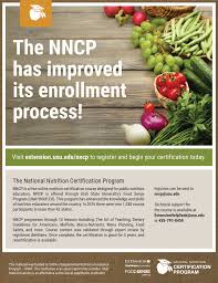 Nncp Flyer University Food Nutrition Certification Nutrition