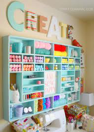 A cute way to decorate a craft space. 15 Fun Amazing Craft Room Ideas Crazy Little Projects