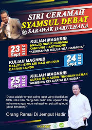 Syamsul debat tips keluarga sakinah. Album 1 Program Ceramah Kuliah Syamsul Amri Ismail Official Facebook