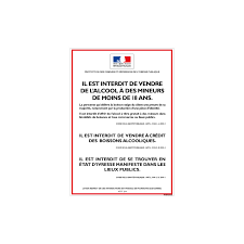 Livraison gratuite à partir de 200 chf. Interdiction Vente Alcool Aux Mineurs Pour Debits De Boisson A Emporter A0613