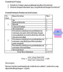 Contoh Soal Uraian Kunci Jawaban Dan Pedoman Penskoran Soal Guru Loyal
